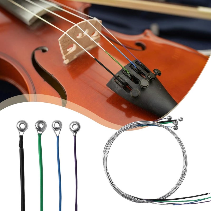 Pretwad Professional 4/4 Viola Strings - A, D, G, C Strings with Ball-End & Stainless Steel Core, Stainless Steel Core with Nickel Chromium Windings for Bright, Clear Tone & Stable Tuning - Image 4